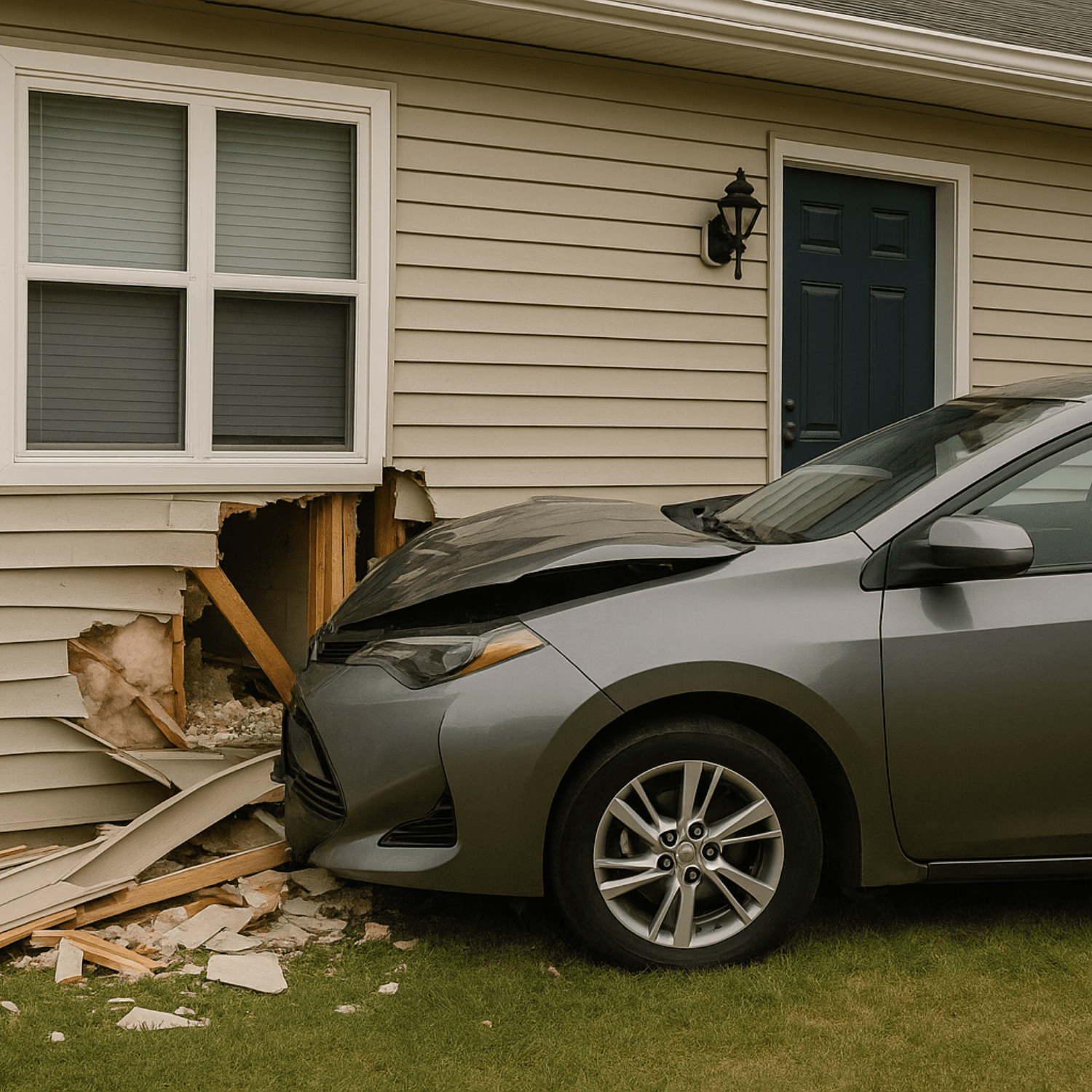 what happens if a car crashes into your house